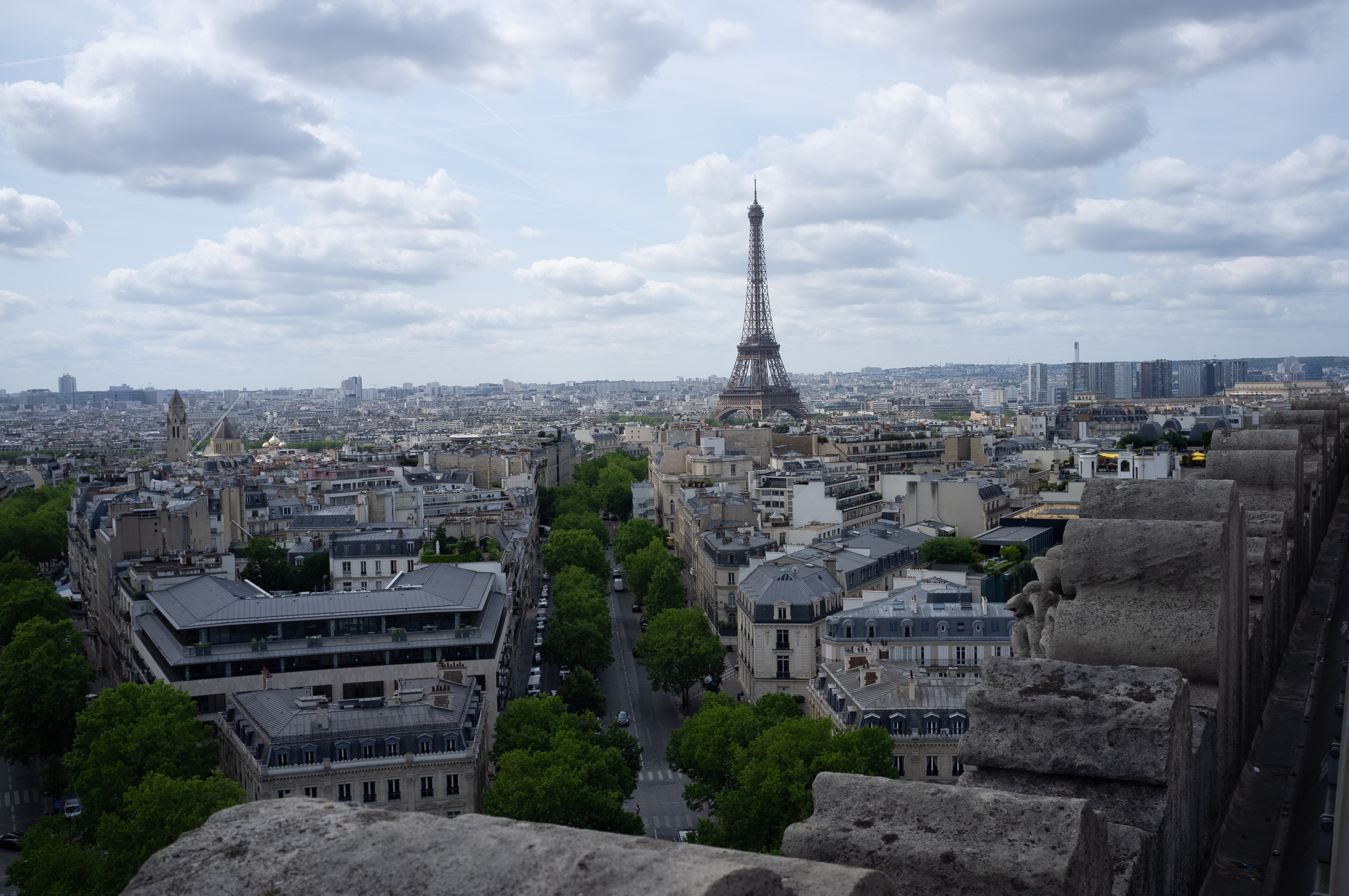 The view from the Arc de Triomphe, Paris